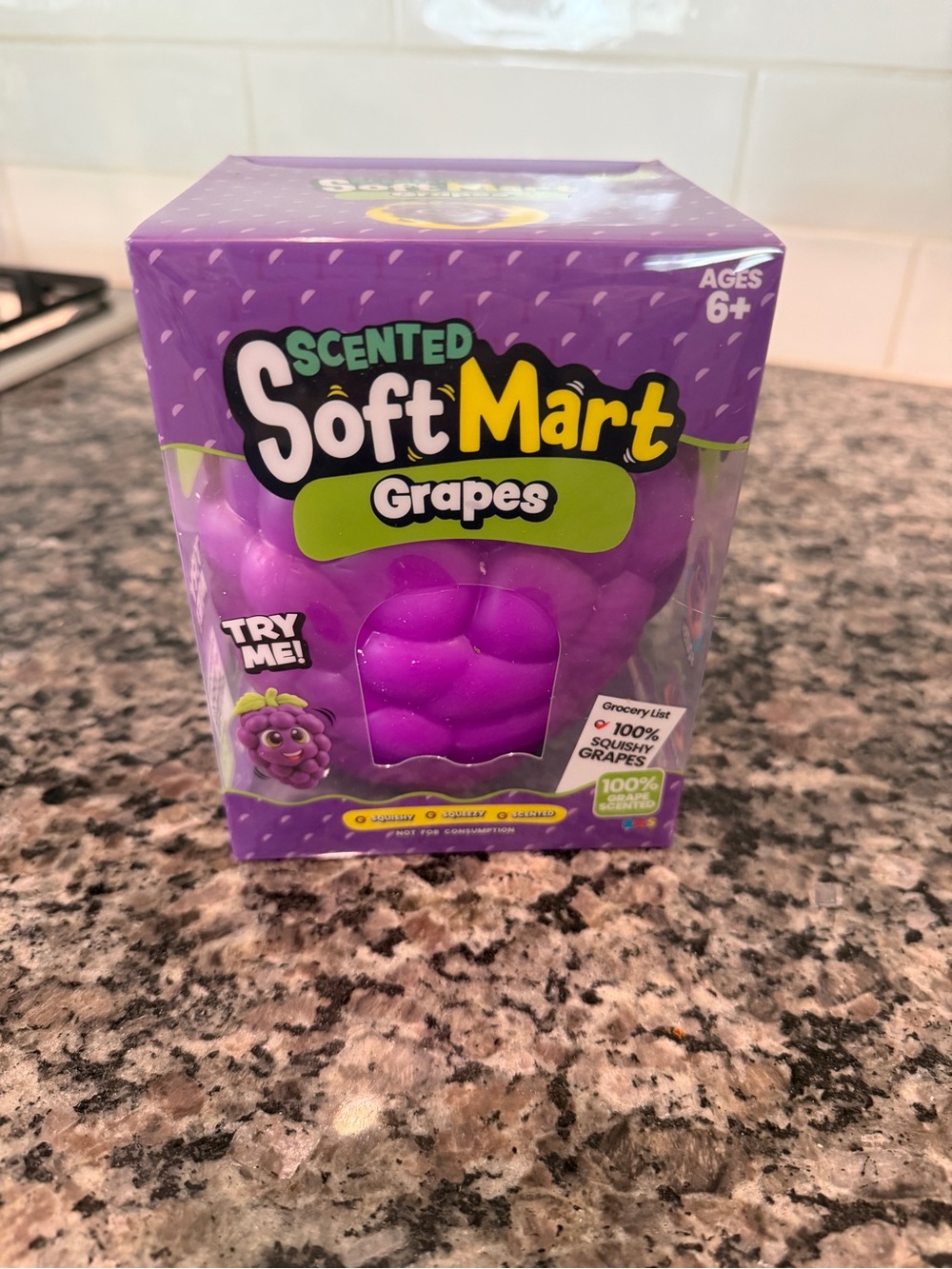 Scented Soft Mart JUMBO Grapes Squishy Purple NIB